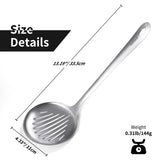 13in Skimmer Slotted Spoon, Large 304 Stainless Steel Serving Spoon for Kitchen Quick Cooking Straining with High Heat Resistant for Buffet, Dinner, Restaurants, Kitchen 1Pc
