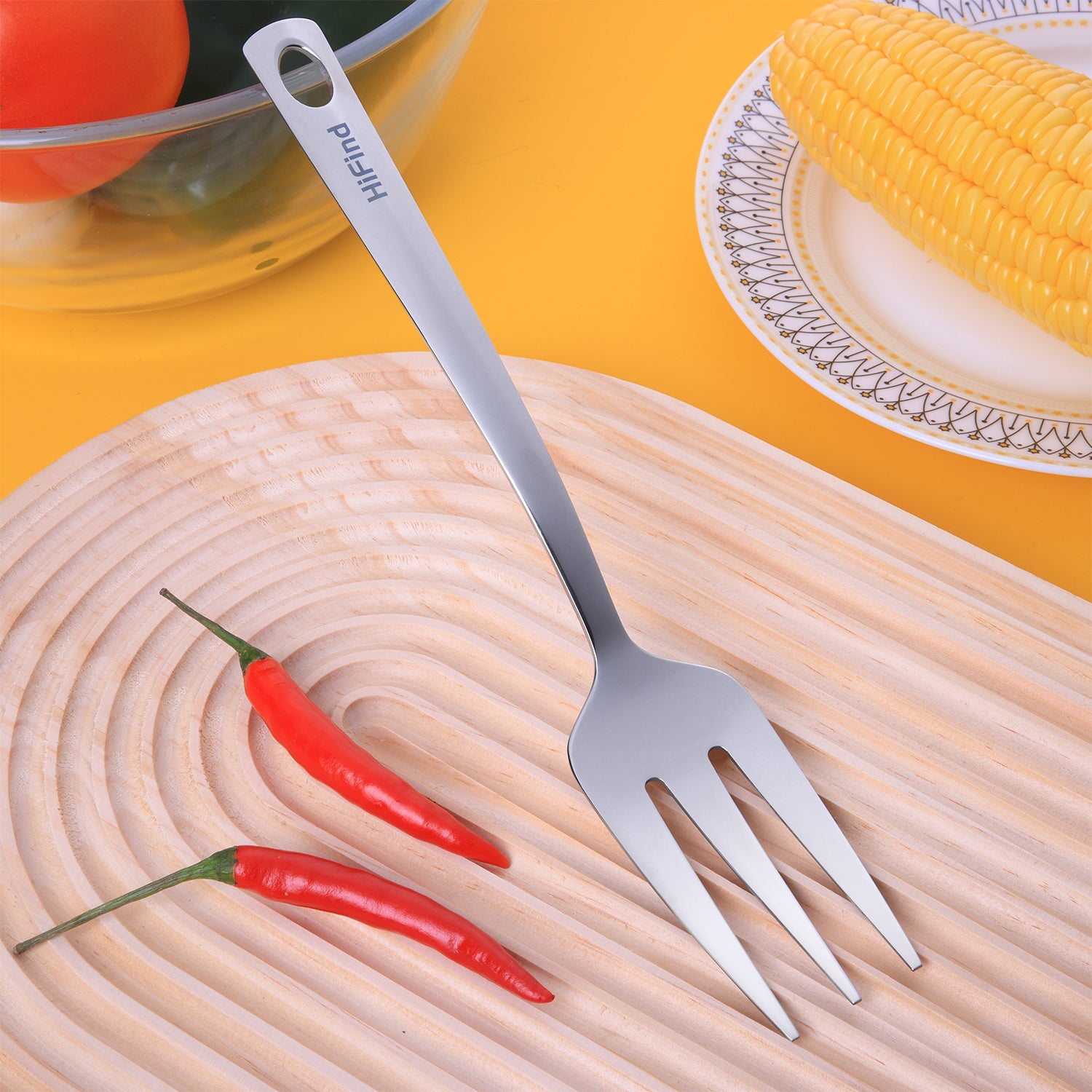 Dinner Fork, 9.45 Inches 304 Stainless Steel Salad Fork, Table Fork, Flatware Fork, Mirror Finish Dishwasher Safe, Use for Home Kitchen Restaurant 1Pc