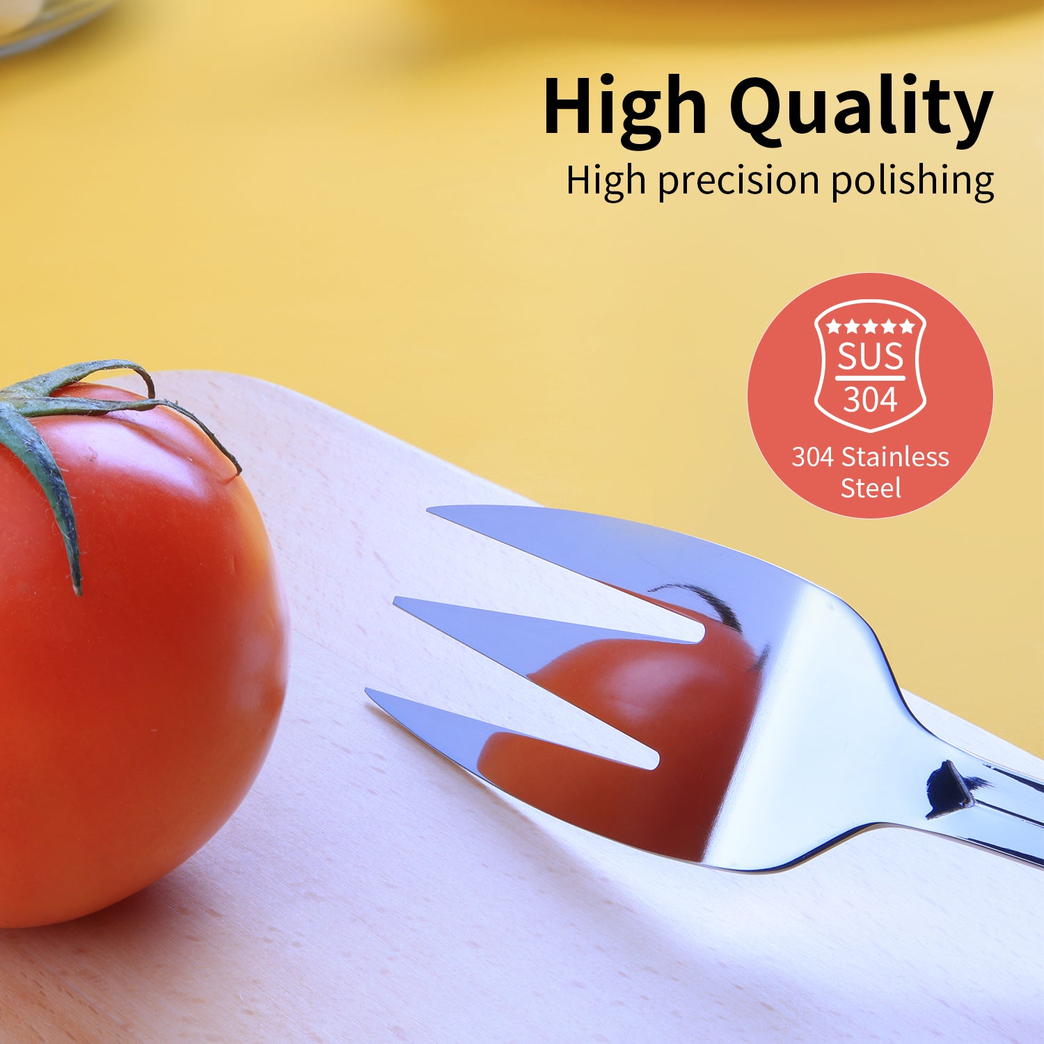 Dinner Fork, XX-Inch Length, 1Pc 304 Stainless Steel Meat Fork with Mirror Finish, Dishwasher Safe, Ideal for Home and Restaurant Use