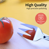 Dinner Fork, 9.45 Inches 304 Stainless Steel Salad Fork, Table Fork, Flatware Fork, Mirror Finish Dishwasher Safe, Use for Home Kitchen Restaurant 1Pc